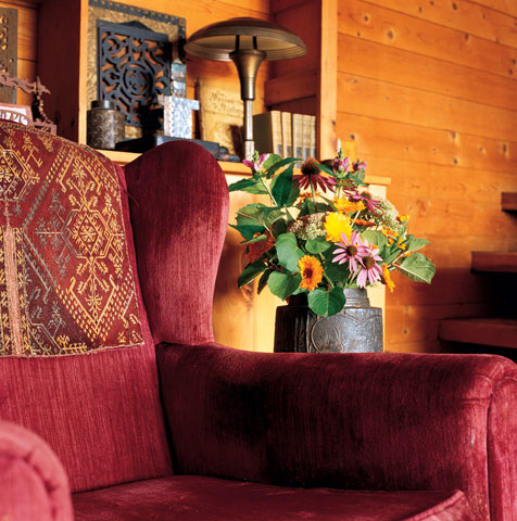 A yard sale find, this chair is another example of an item that Kate loves for its “patina.”